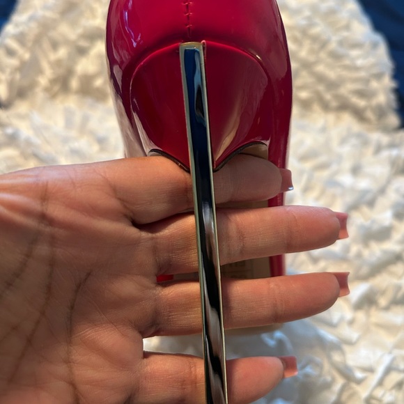 London Rag • Vibrant Red Patent Leather Heeled Boots • EU 39, 8-8.5 - Picture 4 of 8